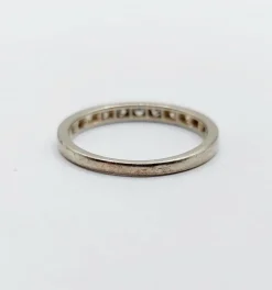 Demi Alliance américaine or blanc et diamant