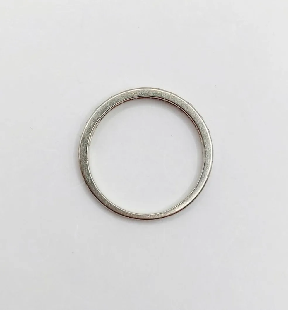 Demi Alliance américaine or blanc et diamant
