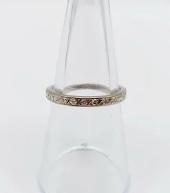 Demi Alliance américaine or blanc et diamant