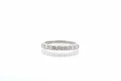 Demi alliance diamants et or blanc