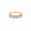 Demi alliance diamants or jaune