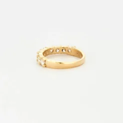 Demi alliance diamants or jaune