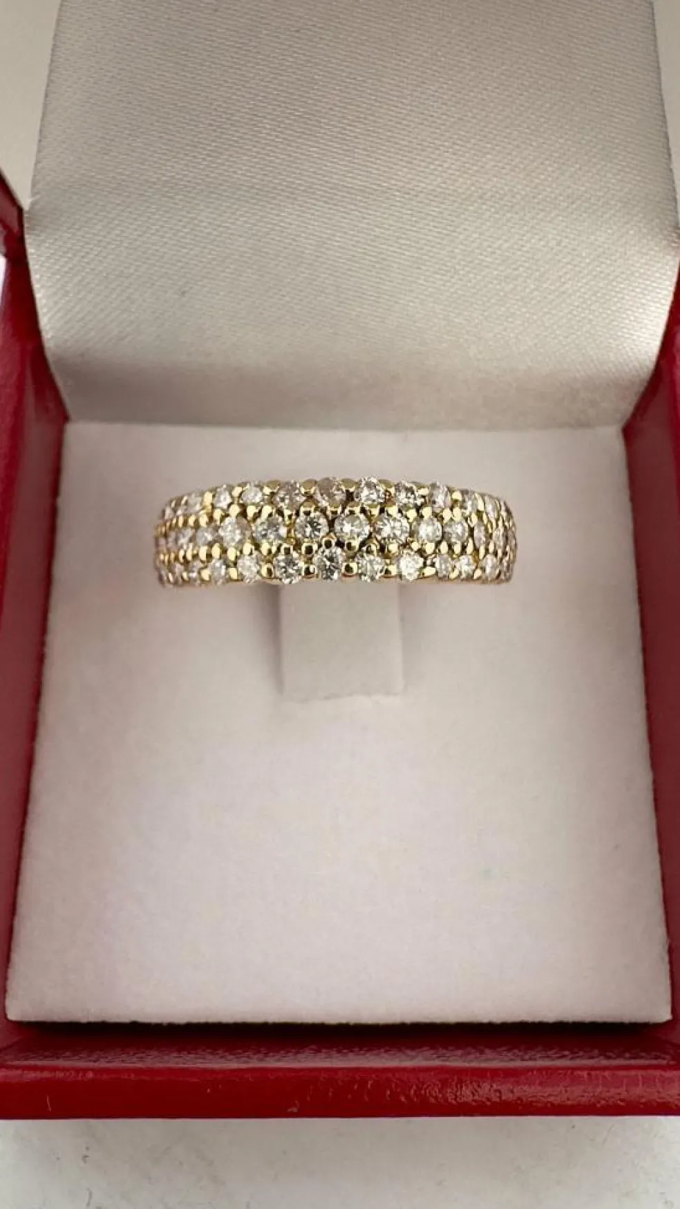 Demi alliance en diamant or jaune