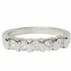Demi alliance en or blanc et diamants 0.60ct