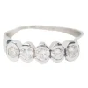 Demi alliance en or blanc et diamants 0.60ct