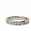 Demi alliance en or blanc et diamants