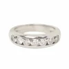 Demi alliance en or blanc et diamants 1.05ct