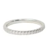Demi alliance en or blanc et diamants 0.25ct