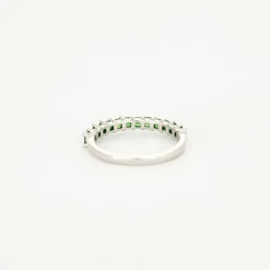 Demi Alliance Grenats Tsavorites Or Blanc