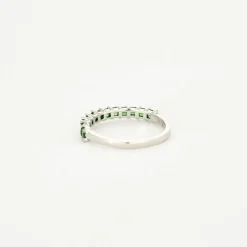 Demi Alliance Grenats Tsavorites Or Blanc
