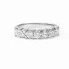 Demi alliance or blanc 7 Diamants