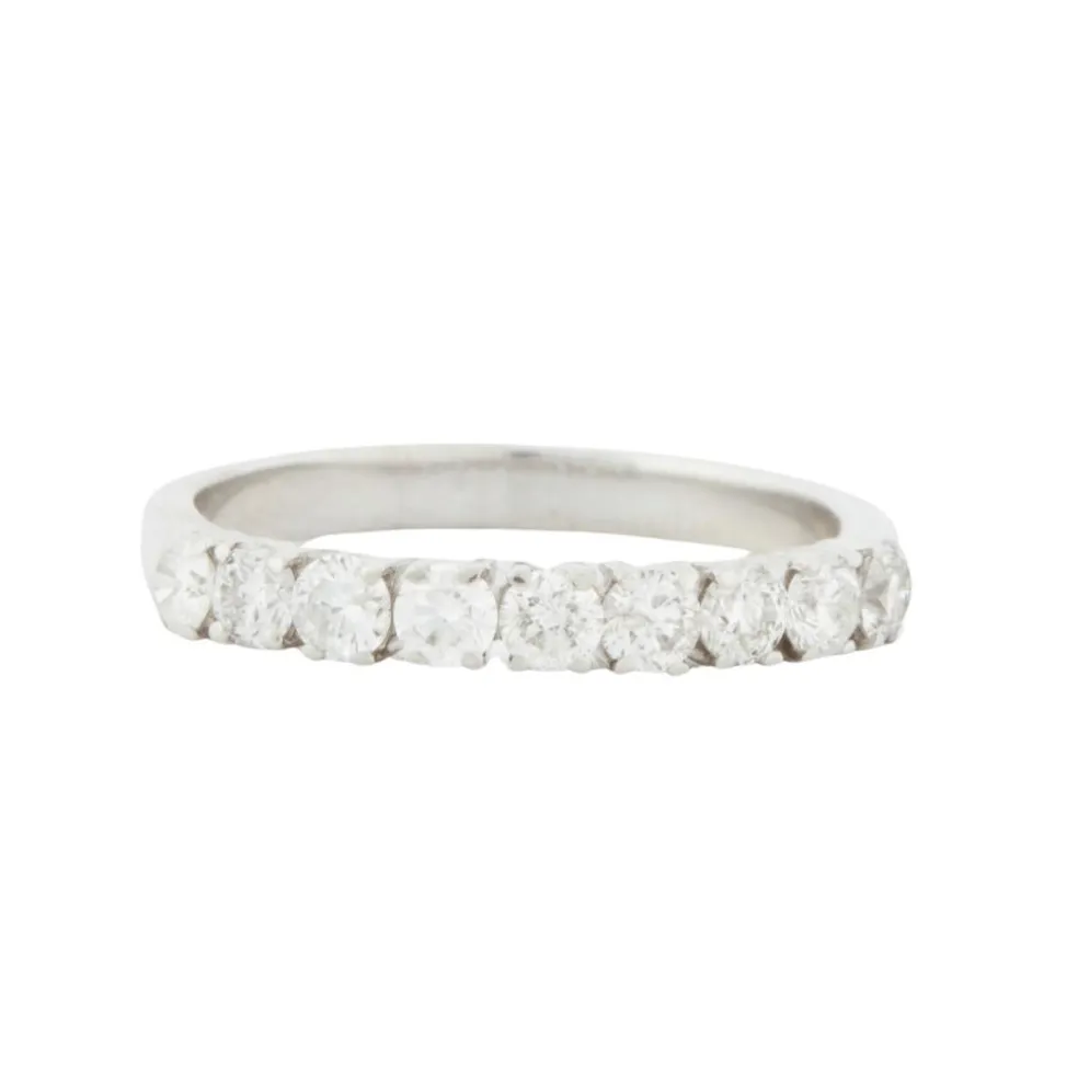 Demi alliance Or blanc Diamants