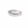 Demi alliance or blanc diamants