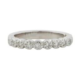 Demi alliance Or blanc Diamants