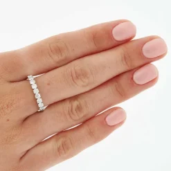 Demi alliance Or blanc Diamants