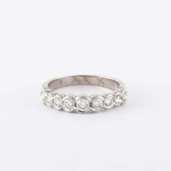 Demi Alliance Or Blanc Diamants