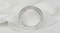 Demi alliance or blanc diamants 1ct