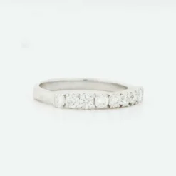 Demi alliance Or blanc Diamants