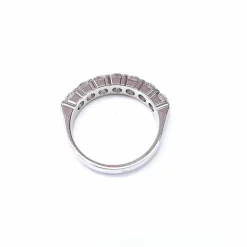 Demi alliance or blanc diamants