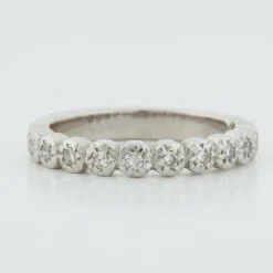 Demi alliance Or blanc Diamants