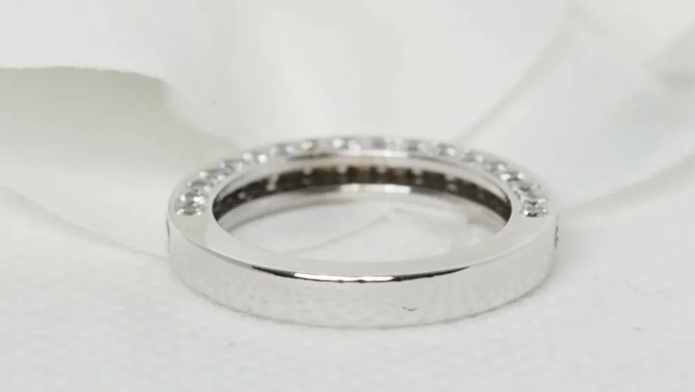 Demi alliance or blanc diamants 1ct