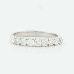Demi alliance Or blanc Diamants