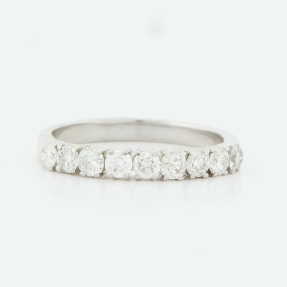 Demi alliance Or blanc Diamants