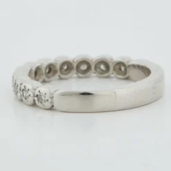 Demi alliance Or blanc Diamants