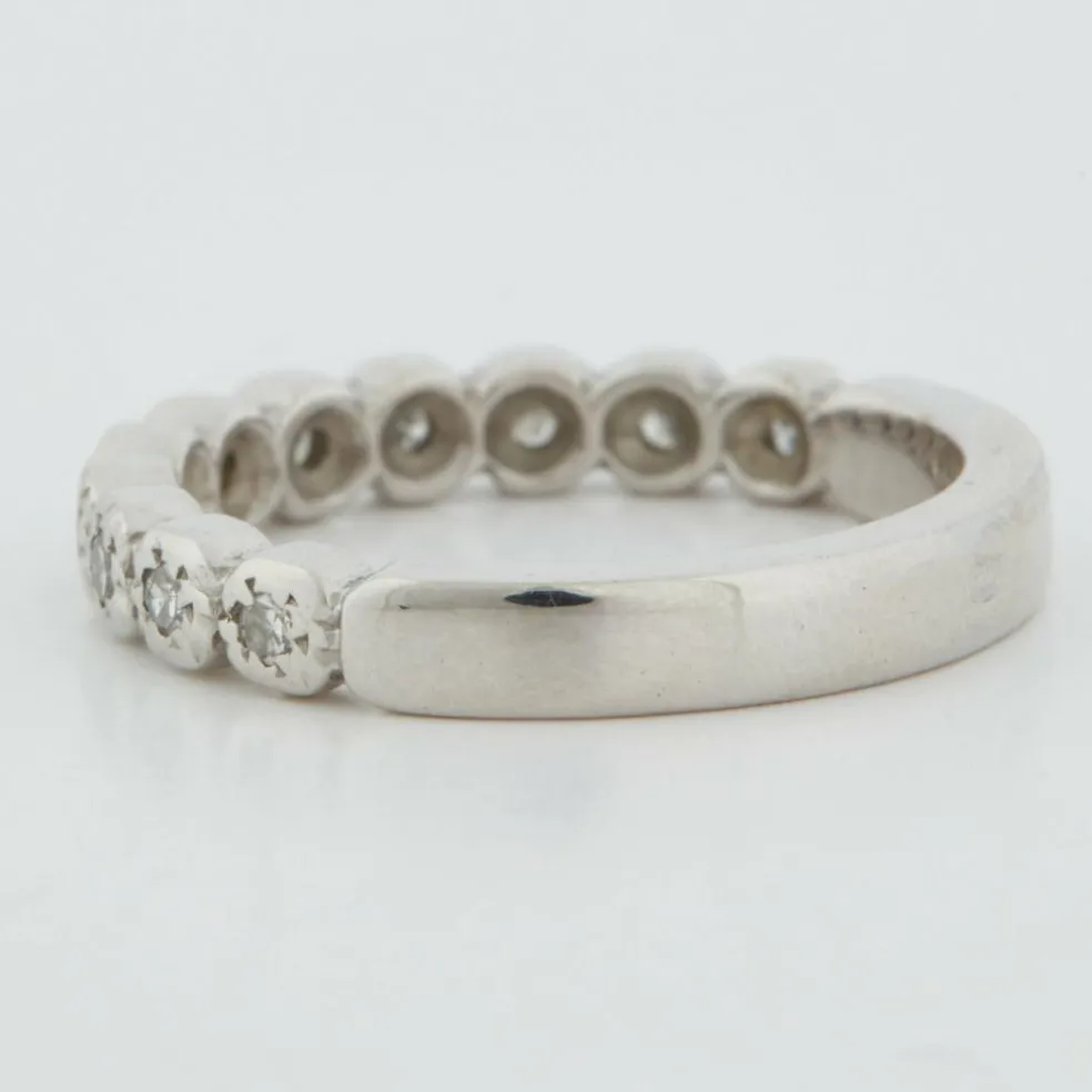 Demi alliance Or blanc Diamants