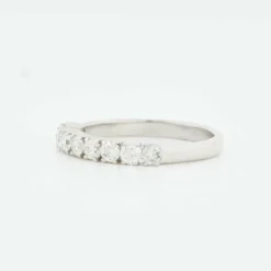 Demi alliance Or blanc Diamants