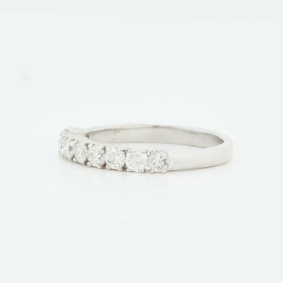 Demi alliance Or blanc Diamants