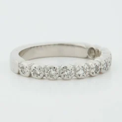 Demi alliance Or blanc Diamants