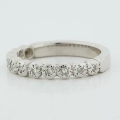 Demi alliance Or blanc Diamants