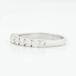 Demi alliance Or blanc Diamants