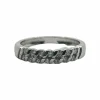 Demi Alliance or et diamants 0,21 ct