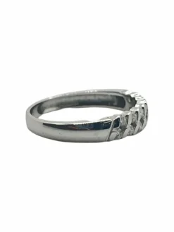 Demi Alliance or et diamants 0,21 ct