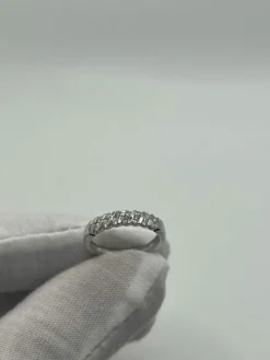Demi Alliance or et diamants 0,21 ct