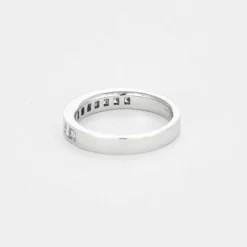Demi Alliance or gris et diamants