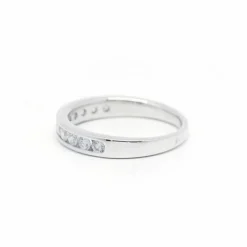 Demi alliance platine diamants