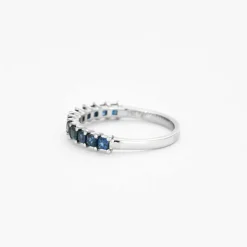 Demi Alliance Saphirs Or Blanc