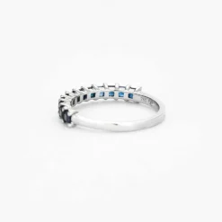 Demi Alliance Saphirs Or Blanc