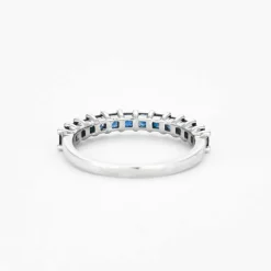 Demi Alliance Saphirs Or Blanc
