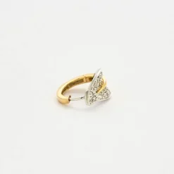 Demi parure, or jaune et or gris, et diamants