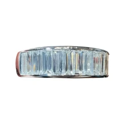 Demi-alliance 13 diamants taille baguette or blanc