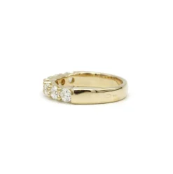 Demi-Alliance - or jaune et diamants