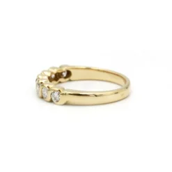 Demi-Alliance - Or jaune et diamants