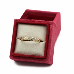 Demi-Alliance - Or jaune et diamants