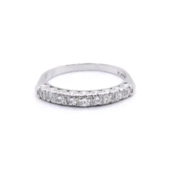 Demi-alliance américaine platine et diamants
