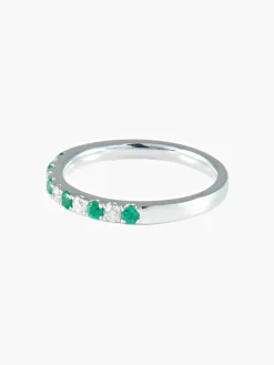 Demi-alliance Emeraudes et Diamants