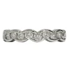 Demi-alliance en or blanc, diamants